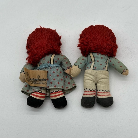 Vintage Small 5" Knickerbocker Raggedy Ann & Andy Dolls - Picture 4 of 7